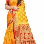 Women's cotton silk multicolour Saree