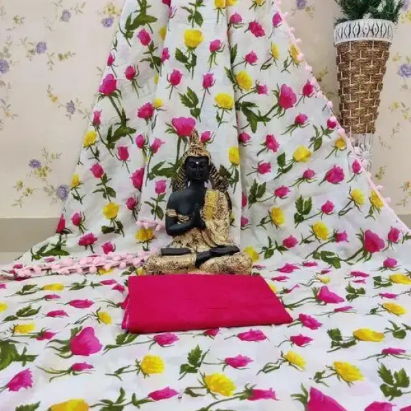 Jaipuri Printed Soft Cotton Saree