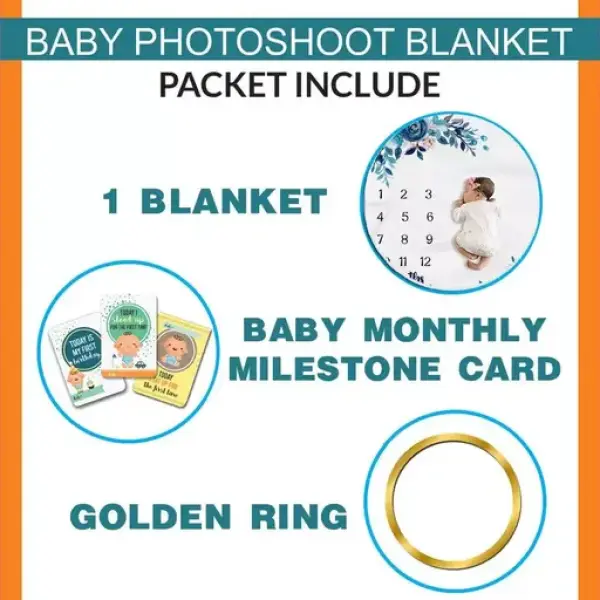 Baby Monthly Milestone Blanket | 1 to 12 Months