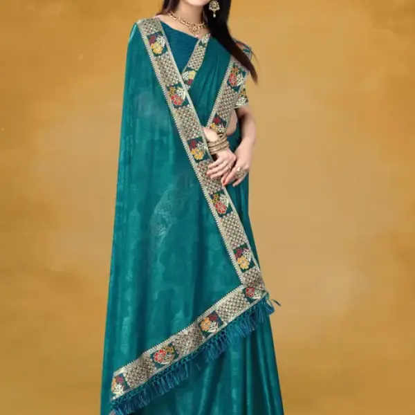  JAY AMBEY FABRICS NEW PARTY WEAR DESIGNER SAREE