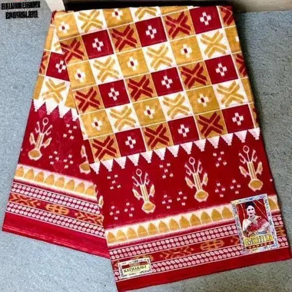  Pure Cotton Sambalpuri Pasapalli Saree