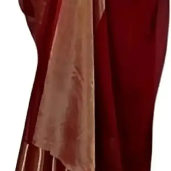 Plain chiffon saree