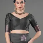   Banarasi Silk Saree With Blouse Piece Style Saree