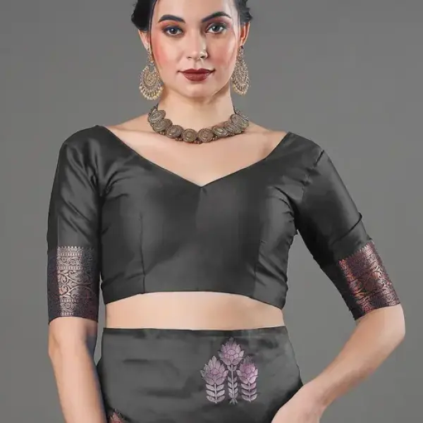   Banarasi Silk Saree With Blouse Piece Style Saree