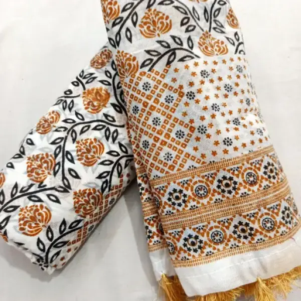  Mekhla chado cotton print mekhla sador