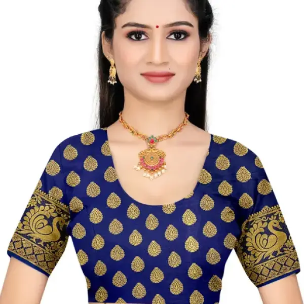   Silk Aqua Blue Jacquard Saree