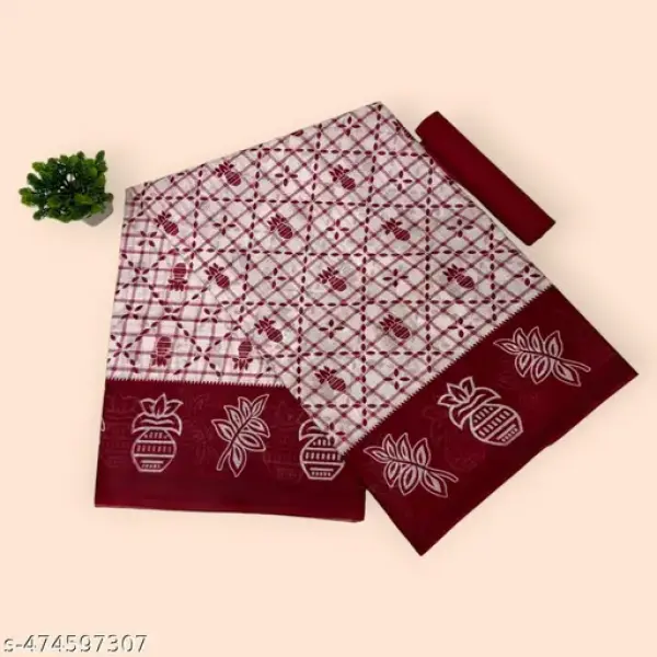  ETHNIC PURE COTTON MULMUL SAREE