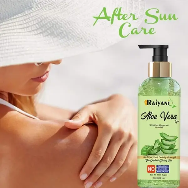 Raiyani 99% Pure & Organic Aloe Vera Gel, Best Multipurpose Moisturising Beauty Aloe Vera Gel for Face, Skin & Hair - Paraben Free - 200 ml  (200 ml)