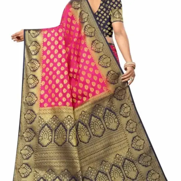 Women's cotton silk multicolour Saree