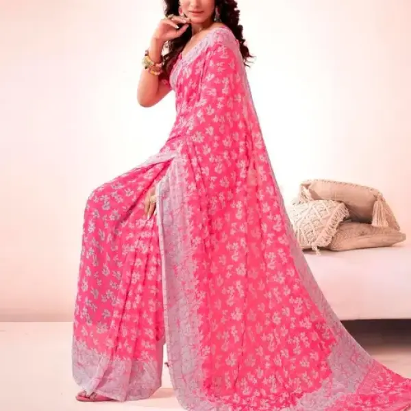  New Arrival Latest Georgette Printed Saree
