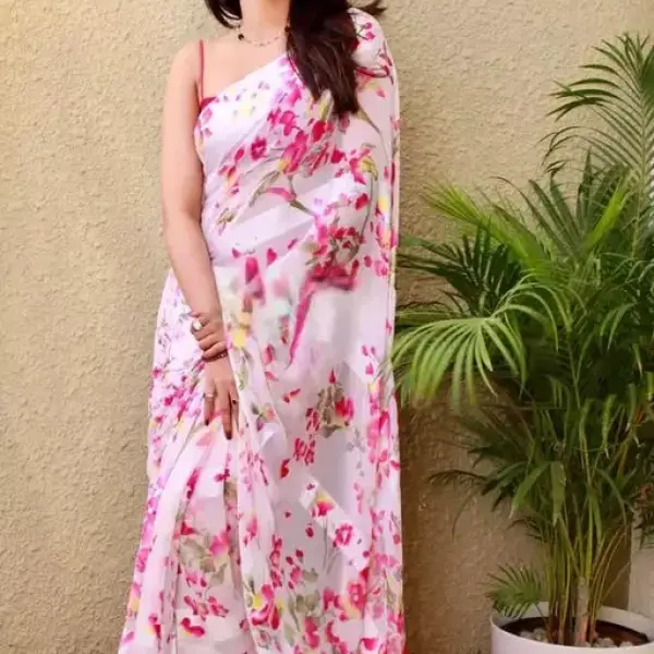 SANJANA SILKS FANCY SATTIN PATTA SAREE
