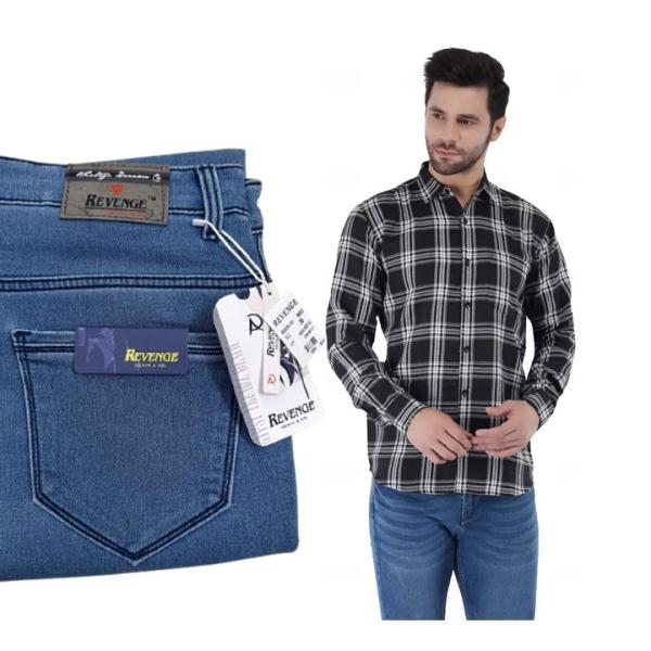 JEANS WITH FORMAL SHIRT COMBO