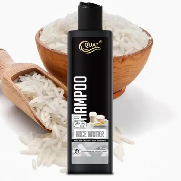 QUAT Rice water Shampoo Smooth and Silky, Anti Dandruff Shampoo for Women & Men  (250 ml)