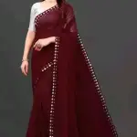  NEW FENCY GEORGETTE CUT WORK SAREE