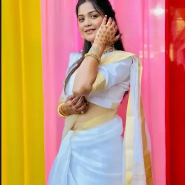  White Traditional Cotton Saree