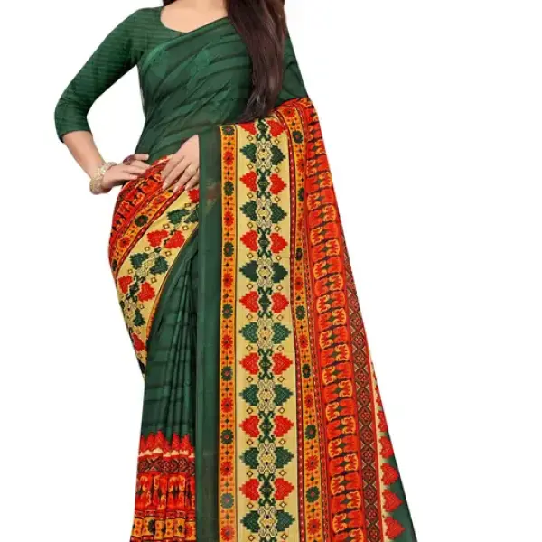  Georgette Floral Printed Daily Wear Sarees