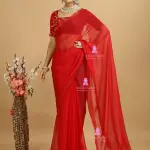 Designer Embroidered Georgette Saree