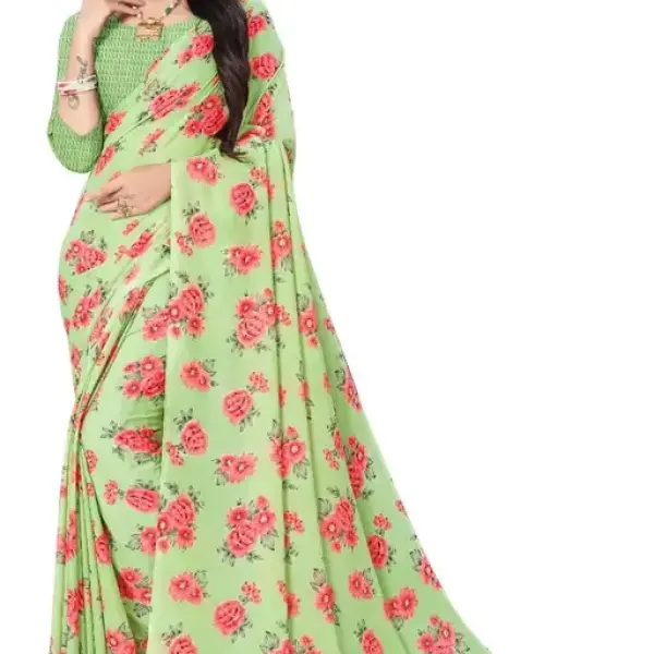  Kanooda Prints Fancy Women's Georgette Printed Saree