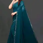  NEW FENCY GEORGETTE CUT WORK SAREE