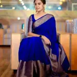  Royal blue Banarasi Soft Semi Silk Saree
