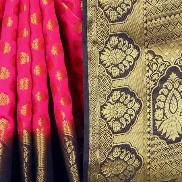 Women's cotton silk multicolour Saree