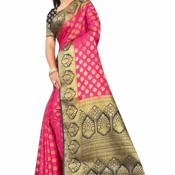 Women's cotton silk multicolour Saree
