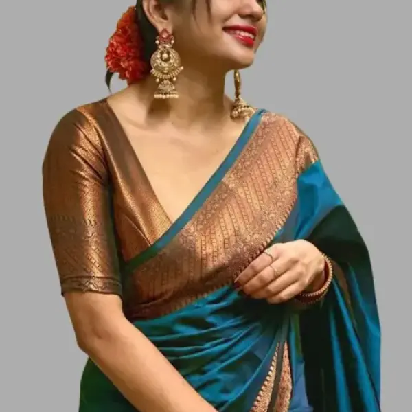  MARUTI Fashion Women's Kanjivaram Soft Pure Silk Banarasi Saree