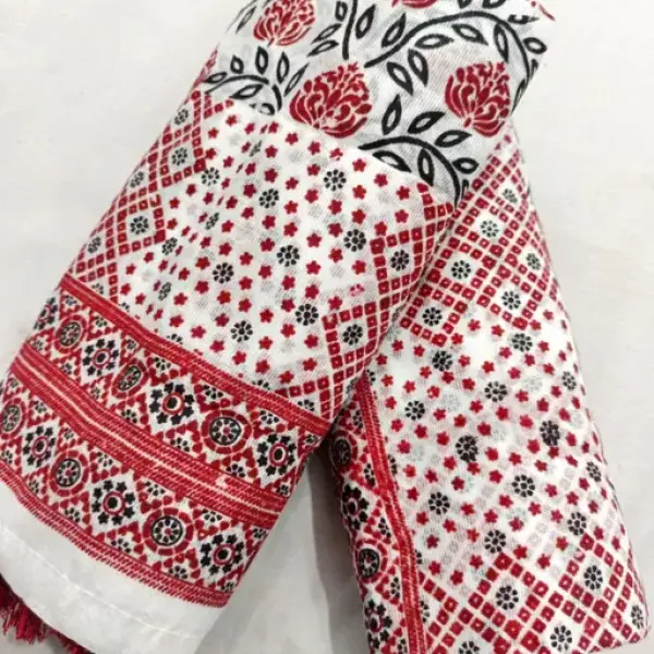  Mekhla chado cotton print mekhla sador