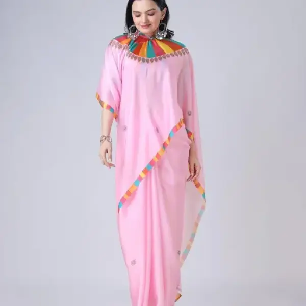 Women's satin silk Digital print saree