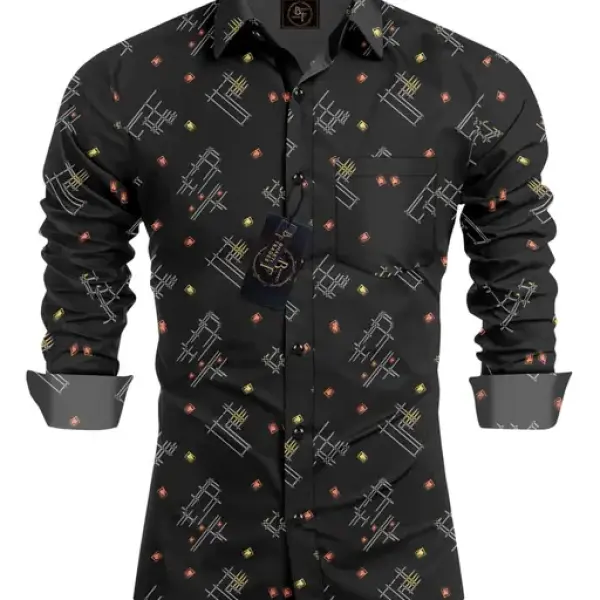 Vellical Classic Printed Shirt For Mans Wear