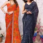  Pack of-2 New Arrival Latest Georgette Printed Saree
