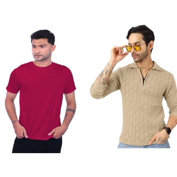 Men's Sweater t-Shirt Combo