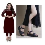 Kurti & ledies Heel Sandal ( combo )