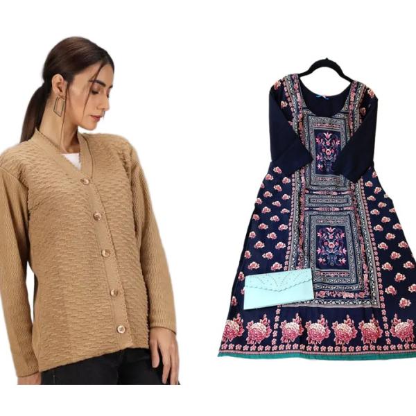 Women's Hoodie and Kurti Combo