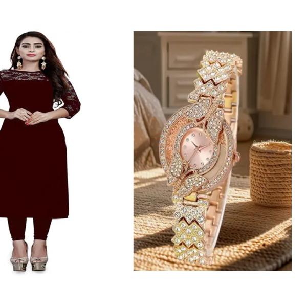 Kurti & ledies Watch ( combo )