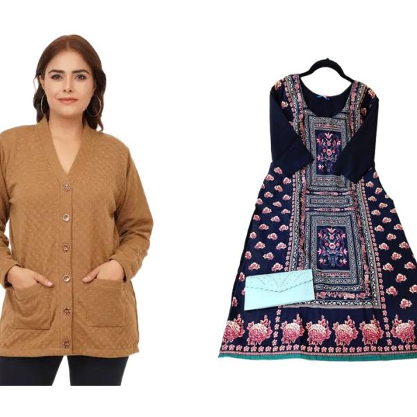 Women's Hoodie and Kurti Combo