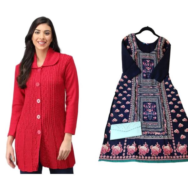 Women's Hoodie and Kurti Combo