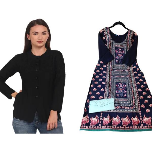 Women's Hoodie and Kurti Combo