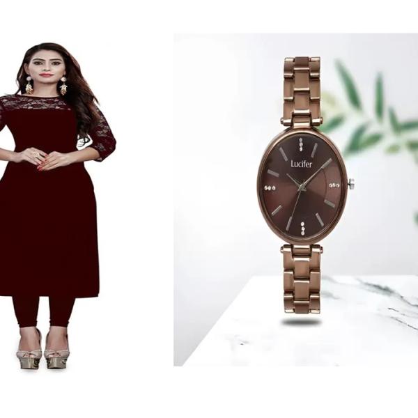 Kurti & ledies Watch ( combo )