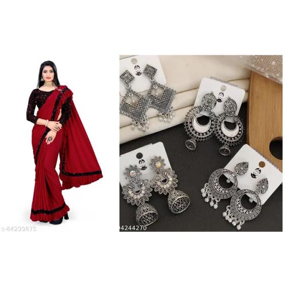 saree and jewellary combo