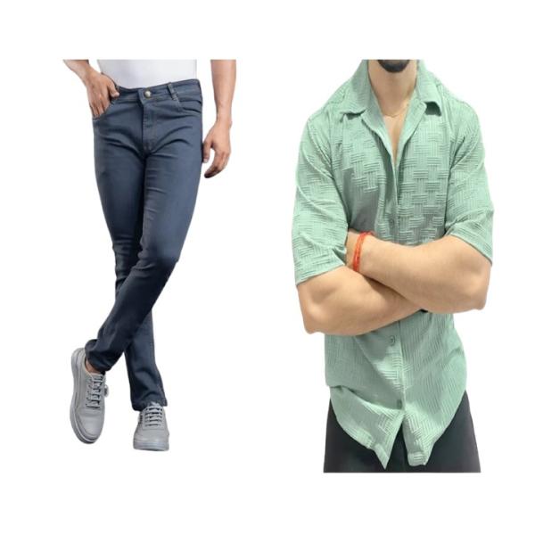 Men's Jeans & Shirt Combo