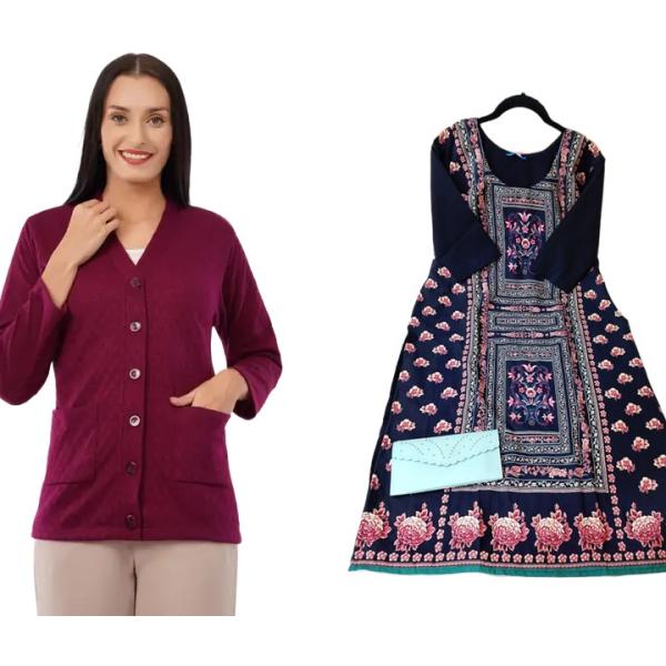 Women's Hoodie and Kurti Combo