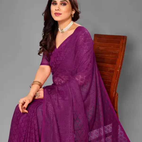  Designer Net Saree