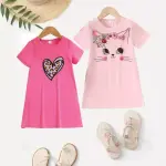 Girls Crew Neck Casual T-shirt Dress (PACK OF 2)