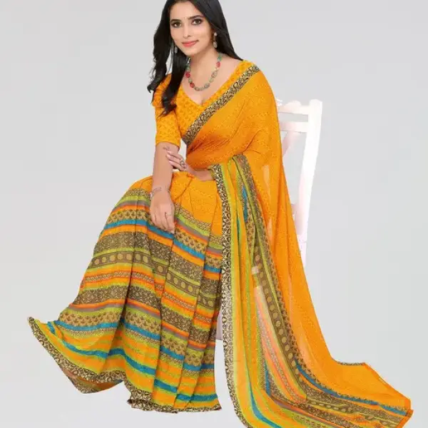  Daily Wear - Printed - Georgette Saree