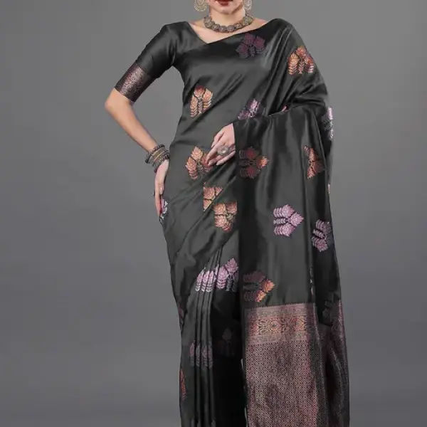   Banarasi Silk Saree With Blouse Piece Style Saree