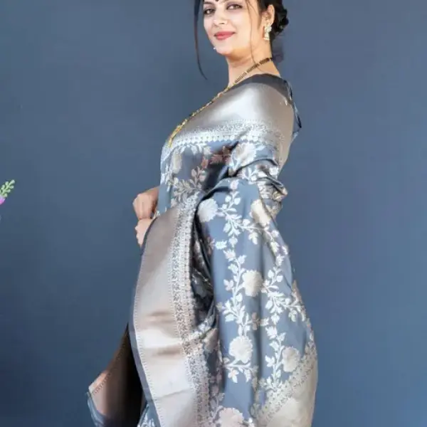  Embellished Jacquard Designer Banarasi silk Saree