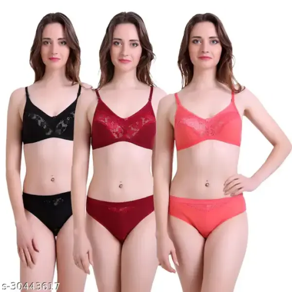 Multicolor Cotton Lingerie Set