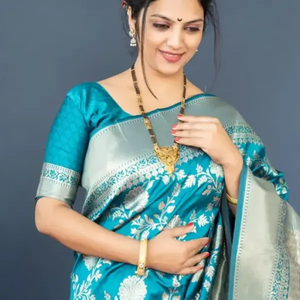  Embellished Jacquard Designer Banarasi silk Saree