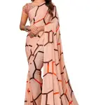 Women's Desinger Printed Trendy Georgette Saree
